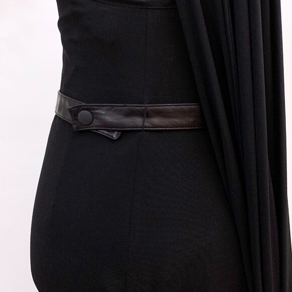 Rag & Bone Black Rowan Draped Dress Size 2 - Picture 6 of 14